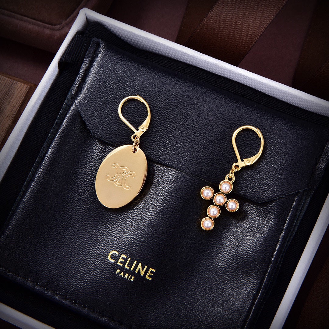 Celine Pearl 18K Gold Earrings product image 2, provided for visual reference and product detail review
