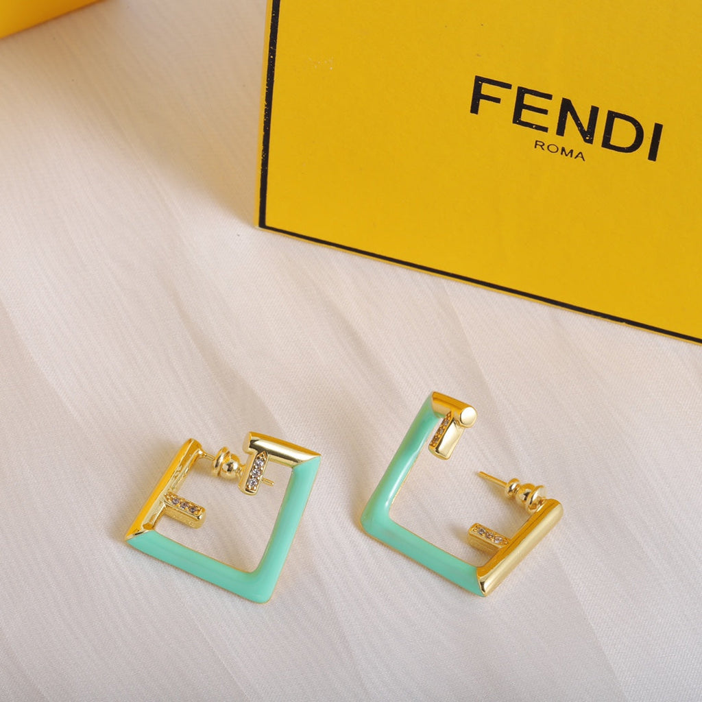 Fendi Vintage 18K Gold Earrings product image 4, provided for visual reference and product detail review
