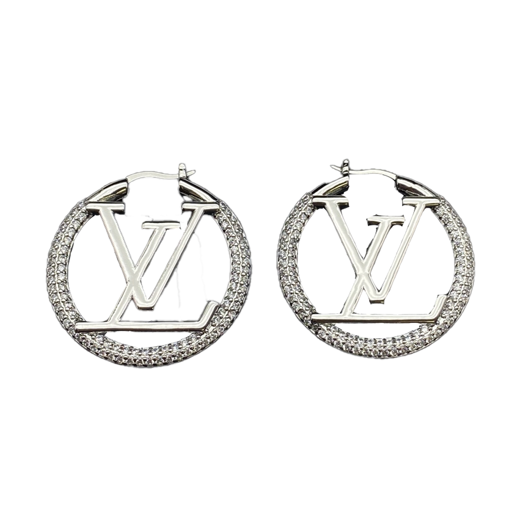 Louis Vuitton Louise Hoop Diamond 18K Gold Earrings product image 1, provided for visual reference and product detail review
