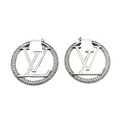 Louis Vuitton Louise Hoop Diamond 18K Gold Earrings product image 1, provided for visual reference and product detail review