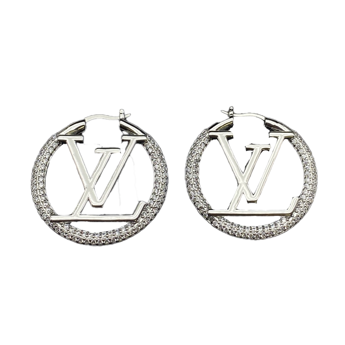 Louis Vuitton Louise Hoop Diamond 18K Gold Earrings product image 1, provided for visual reference and product detail review