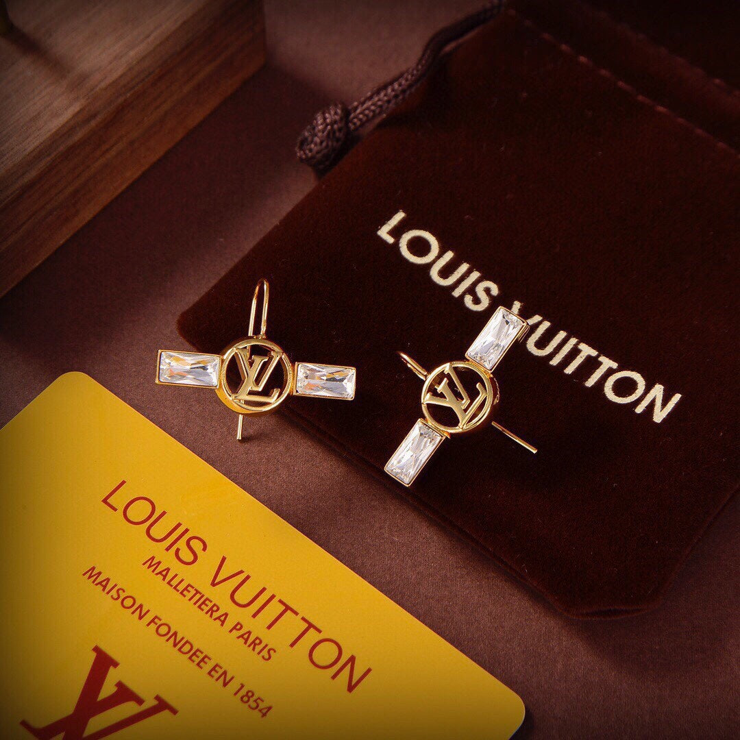 Louis Vuitton Crystals 18K Gold Earrings product image 2, provided for visual reference and product detail review