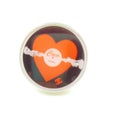 Chanel Red Heart Resin 18K Gold Brooch product image 1, provided for visual reference and product detail review