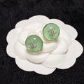 Chanel Green 18K Gold Earrings product image 1, provided for visual reference and product detail review