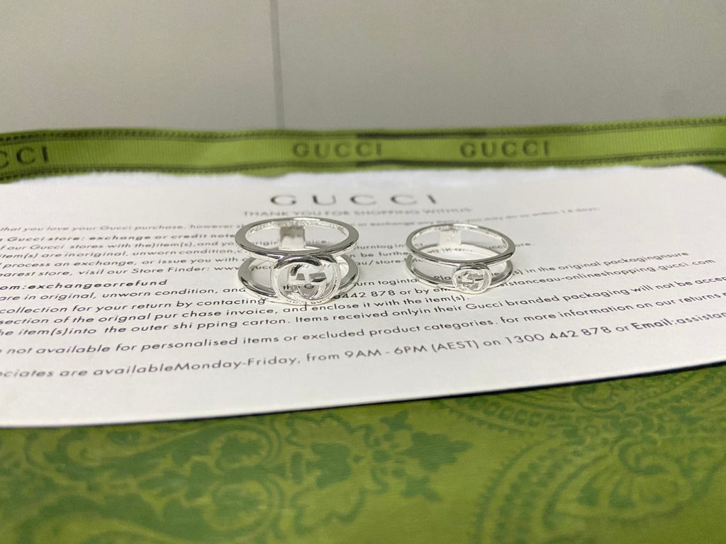 Double Gucci Interlocking Gucci Wide Open Ring product image 4, provided for visual reference and product detail review