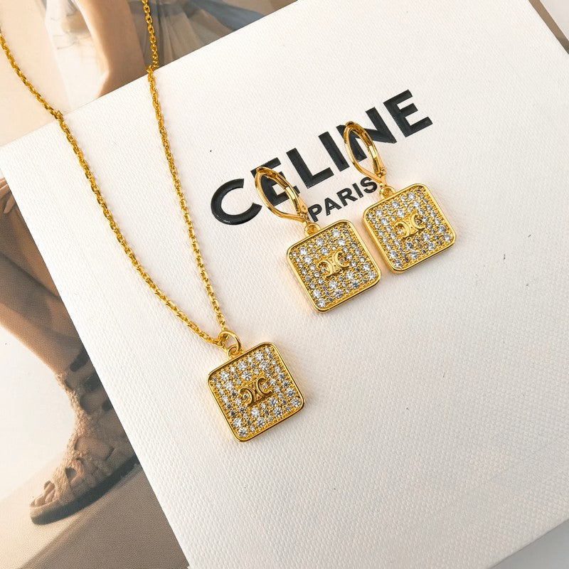 Celine Diamond 18K Gold Earrings product image 4, provided for visual reference and product detail review