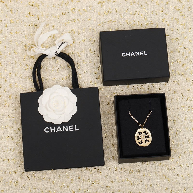 Chanel Script 18K Gold Necklace product image 4, provided for visual reference and product detail review