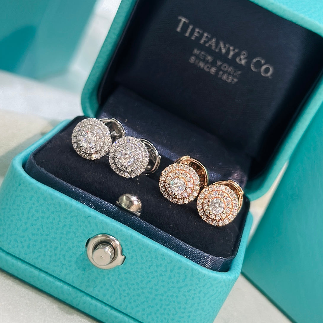 Tiffany Soleste Diamonds 18K Rose Gold Earrings product image 6, provided for visual reference and product detail review