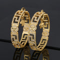 Ver Round Crystals 18K Gold Earrings product image 1, provided for visual reference and product detail review
