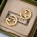 Gucci Double Hollow 18K Gold Earrings product image 1, provided for visual reference and product detail review