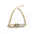Chanel Pearls Crystals Vintage 18K Gold Necklace product image 1, provided for visual reference and product detail review
