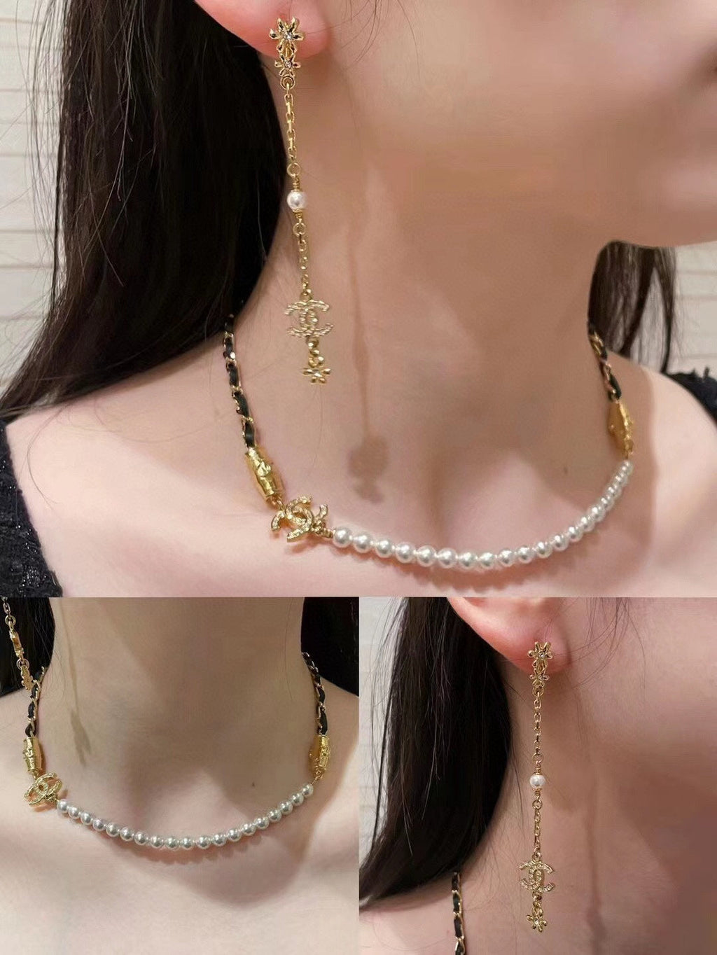 Chanel Pearl Chain 18K Gold Necklace product image 2, provided for visual reference and product detail review