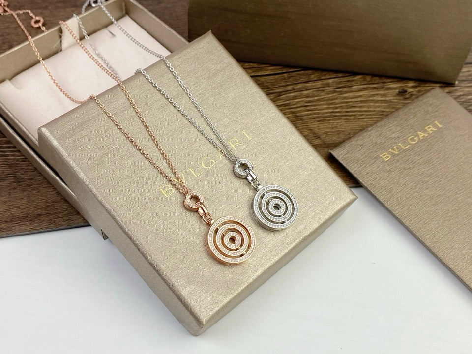 Bvlgari Cerchi Astrale Diamond 18K Gold Necklace product image 2, provided for visual reference and product detail review