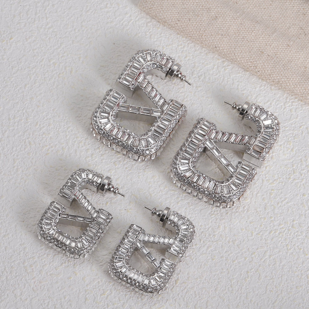 Valentino Crystals 18K Gold Earrings product image 2, provided for visual reference and product detail review