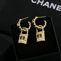 Chanel Lock 18K Gold Earrings product image 1, provided for visual reference and product detail review