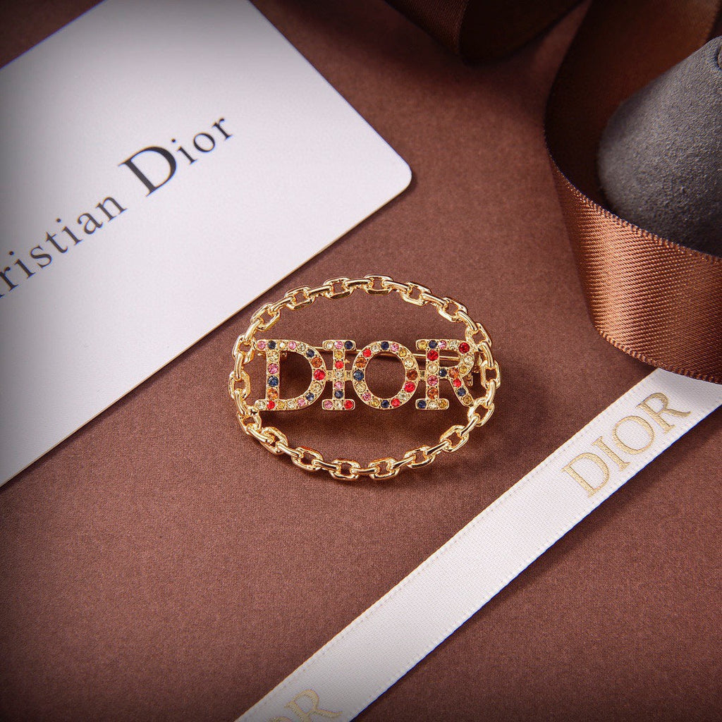Dior Revolution Color Crystals 18K Gold Brooch product image 2, provided for visual reference and product detail review