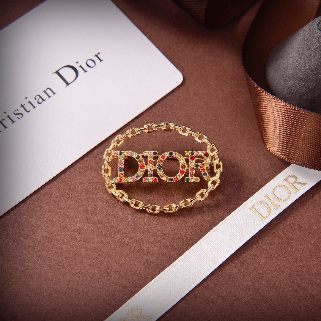 Dior Revolution Color Crystals 18K Gold Brooch product image 2, provided for visual reference and product detail review