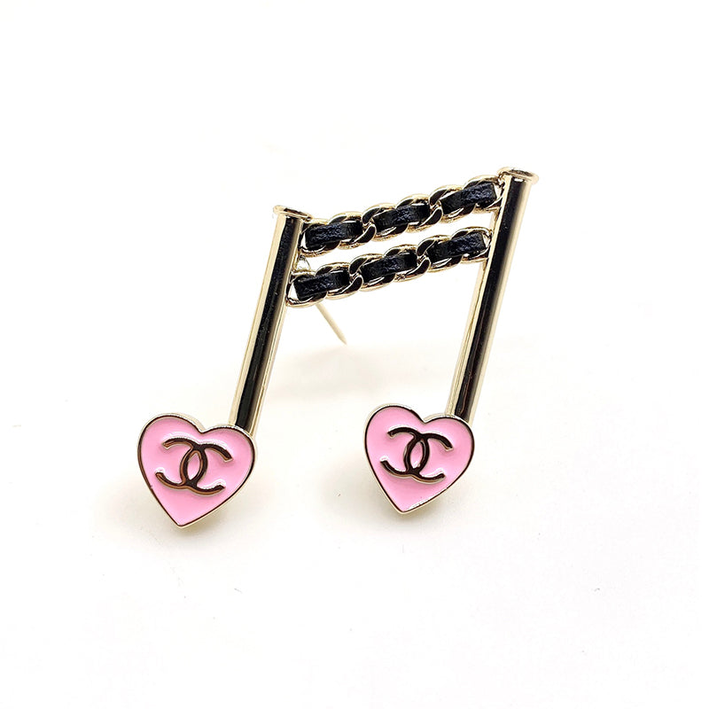 Chanel Music Symbol 18K Gold Brooch product image 1, provided for visual reference and product detail review