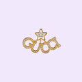 Gucci Double Script Star 18K Gold Earrings product image 1, provided for visual reference and product detail review