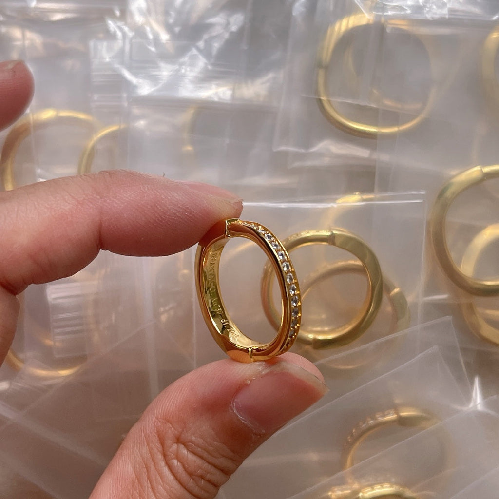 Tiffany Lock Diamonds 18K Yellow Gold Ring product image 4, provided for visual reference and product detail review