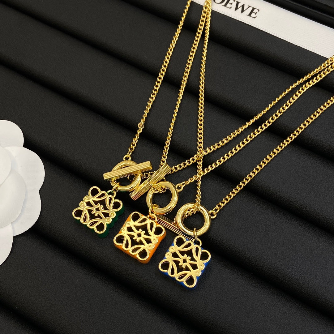 LOEWE Anagram Pendant 18K Gold Necklace product image 10, provided for visual reference and product detail review