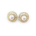 Chanel Pearl Round 18K Gold Earrings product image 1, provided for visual reference and product detail review