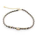 Chanel Leather Choker 18K Gold Necklace product image 1, provided for visual reference and product detail review