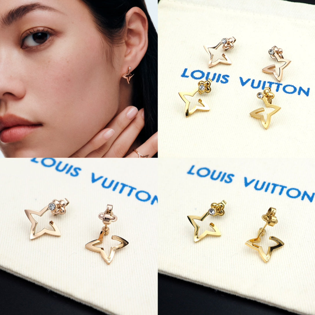 Louis Vuitton Blossom Mini Hoops 18K Gold Earrings product image 3, provided for visual reference and product detail review