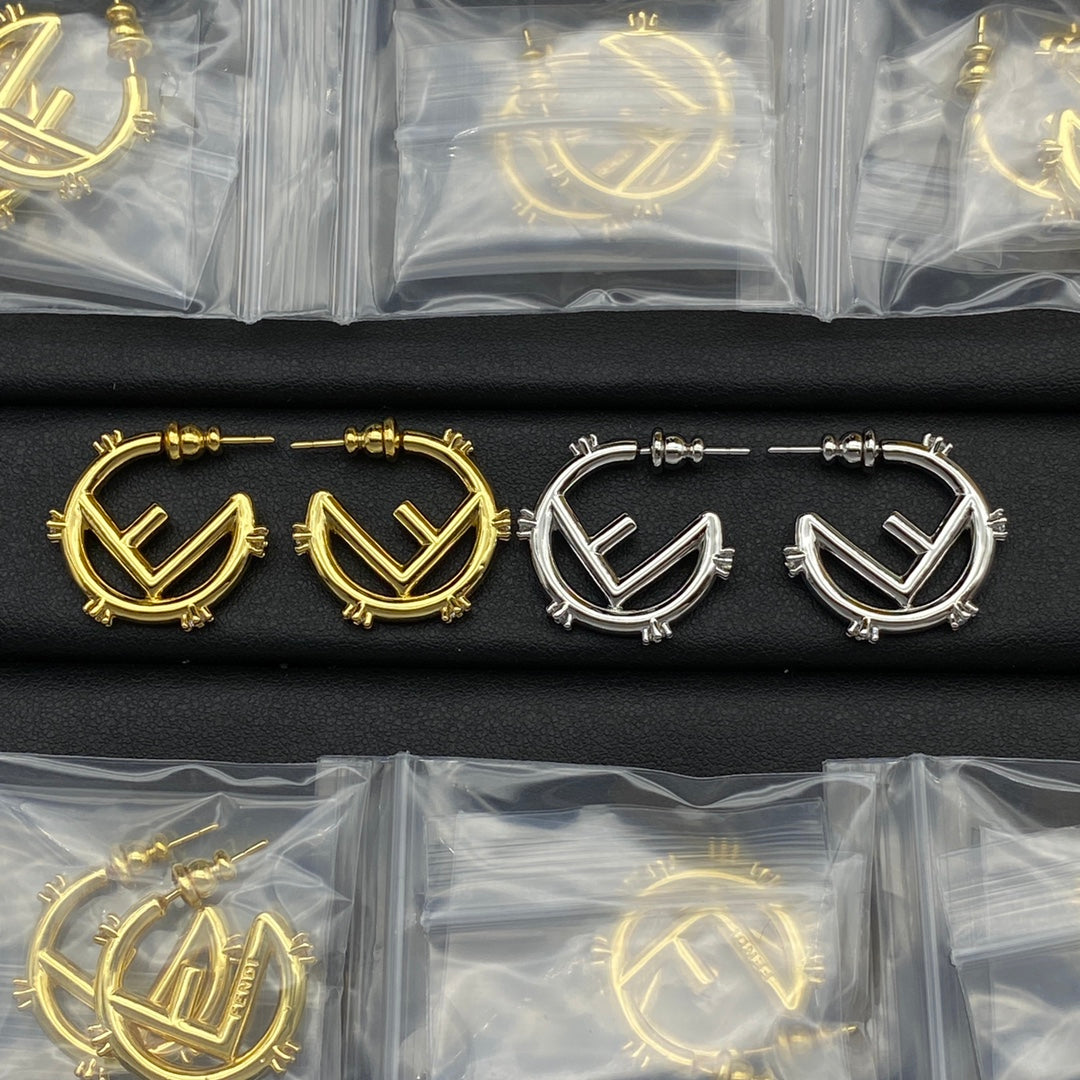 Fendi Forever 18K Gold Earrings product image 1, provided for visual reference and product detail review