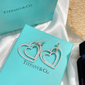 Tiffany Double Heart Diamond 18K Gold Earrings product image 1, provided for visual reference and product detail review