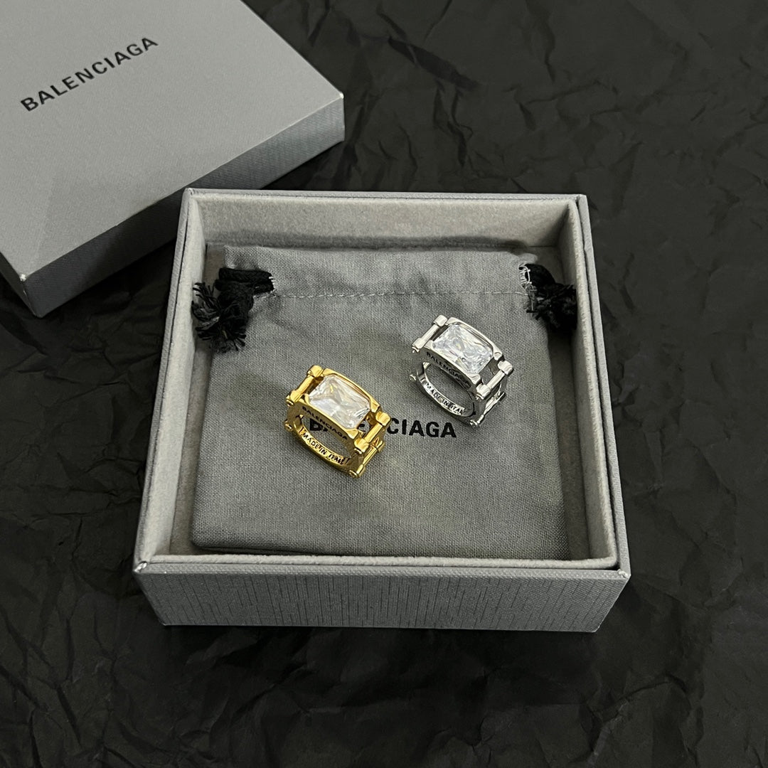 Balenciaga Crystal 18K Gold Ring product image 2, provided for visual reference and product detail review