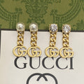 Gucci Double Chain 18K Gold Earrings product image 1, provided for visual reference and product detail review