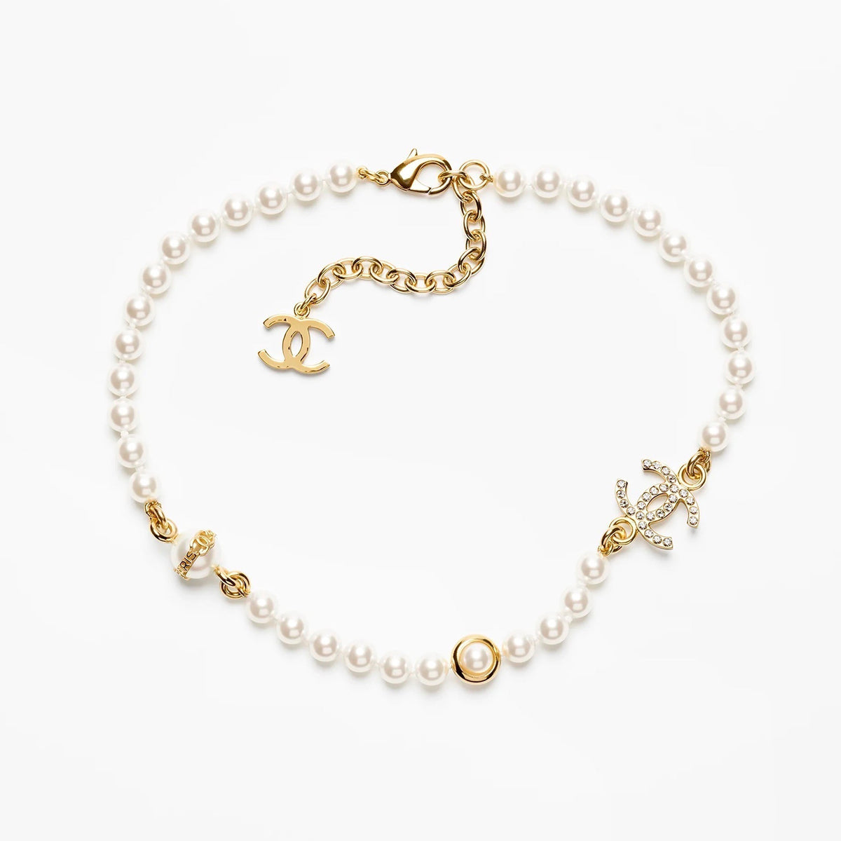 Chanel Pearl Chain 18K Gold Necklace product image 1, provided for visual reference and product detail review