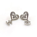 Chanel Heart Diamond 18K Gold Earrings product image 1, provided for visual reference and product detail review