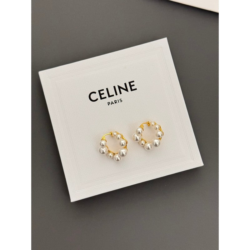 Celine Pearl 18K Gold Earrings product image 2, provided for visual reference and product detail review