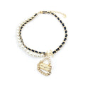Chanel Pearl Bag Pendant 18K Gold Necklace product image 1, provided for visual reference and product detail review