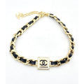 Chanel Leather 18K Gold Necklace product image 1, provided for visual reference and product detail review