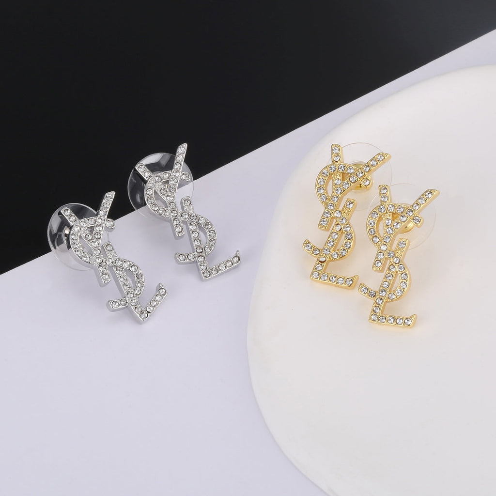 YSL Classic Crystals 18K Gold Brooch product image 3, provided for visual reference and product detail review