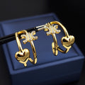 Celine Heart 18K Gold Earrings product image 1, provided for visual reference and product detail review