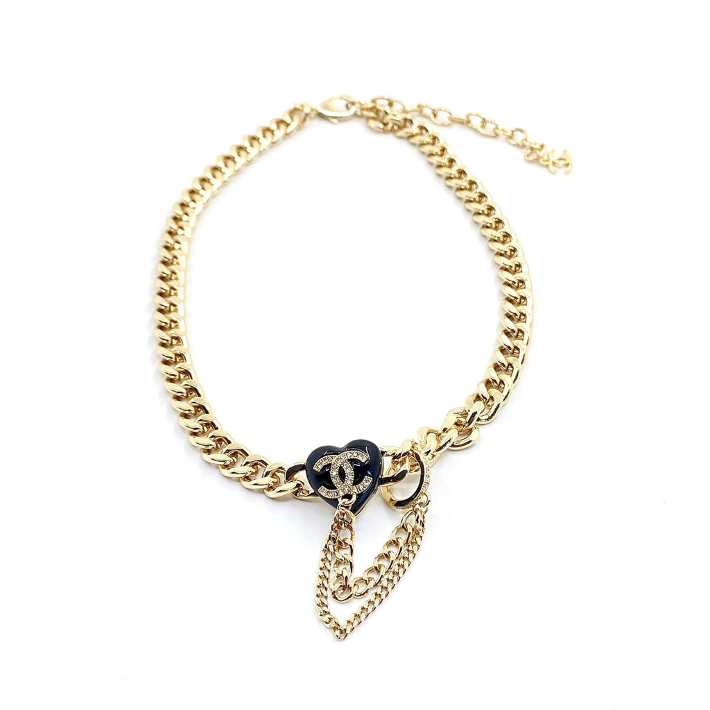 Chanel Black Choker 18K Gold Necklace product image 1, provided for visual reference and product detail review