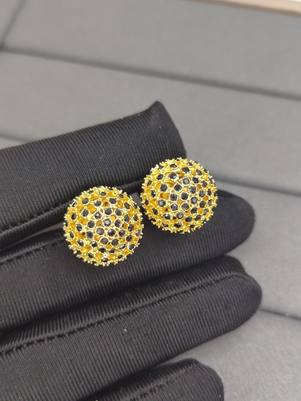 Dior Tribales Black Stone-Effect Resin Pearls 18K Gold Earrings product image 6, provided for visual reference and product