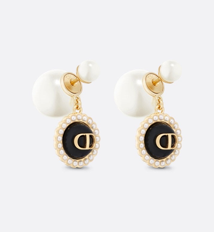 Dior Black Pearls 18K Gold Earrings product image 1, provided for visual reference and product detail review