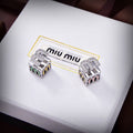 Miu Green & Yellow Cube 18K Gold Earrings product image 1, provided for visual reference and product detail review