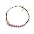 Chanel Leather Choker 18K Gold Necklace product image 1, provided for visual reference and product detail review
