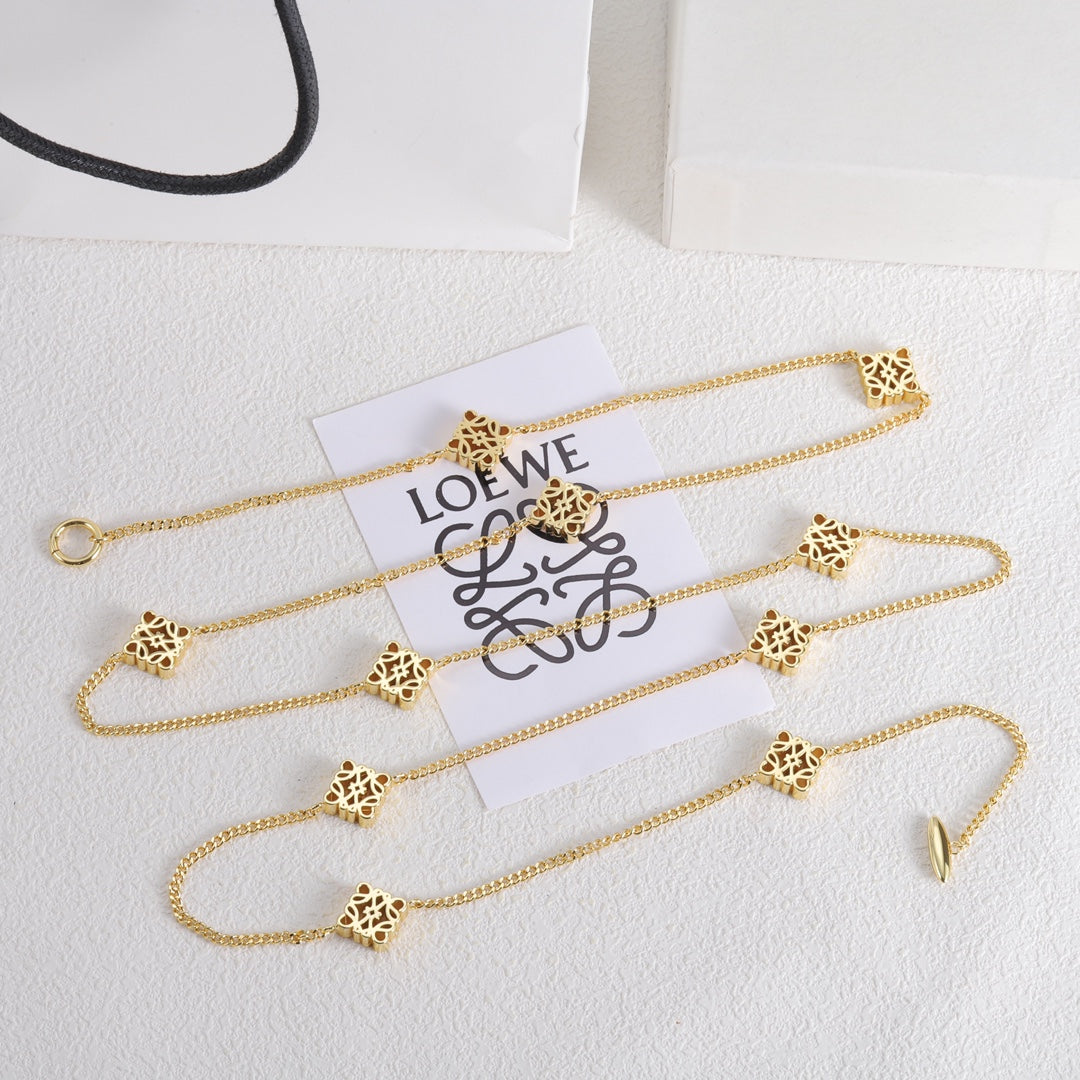 LOEWE Anagram Long 18K Gold Necklace product image 1, provided for visual reference and product detail review