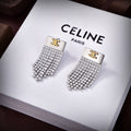 Celine Diamonds Tassel 18K Gold Earrings product image 1, provided for visual reference and product detail review