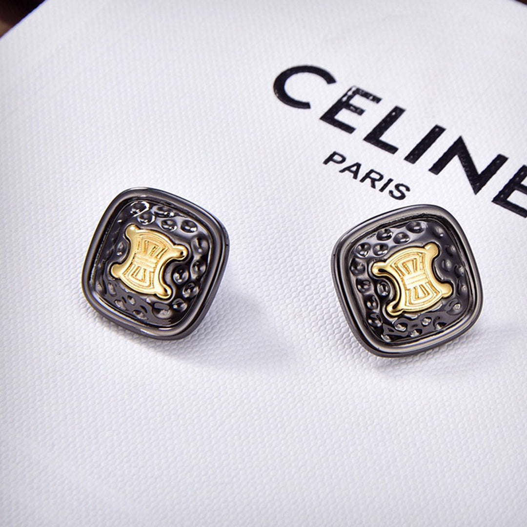Celine Black Gold 18K Gold Earrings product image 1, provided for visual reference and product detail review