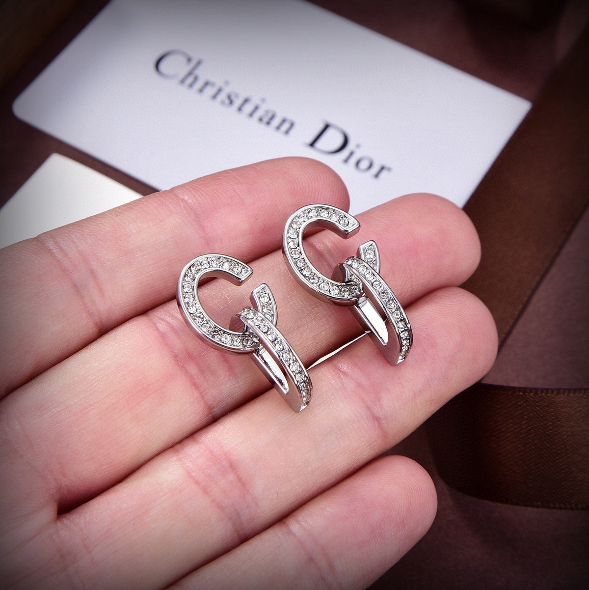 Dior Lock 18K Gold Earrings product image 2, provided for visual reference and product detail review