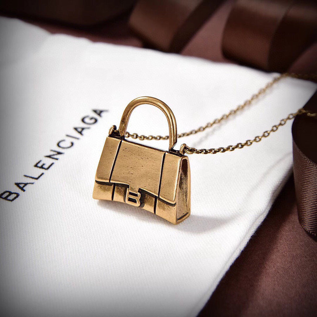 Balenciaga Hourglass Bag 18K Gold Necklace product image 6, provided for visual reference and product detail review