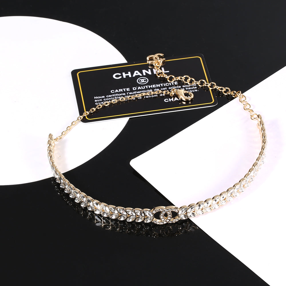 Chanel Diamonds Choker 18K Gold Necklace product image 1, provided for visual reference and product detail review
